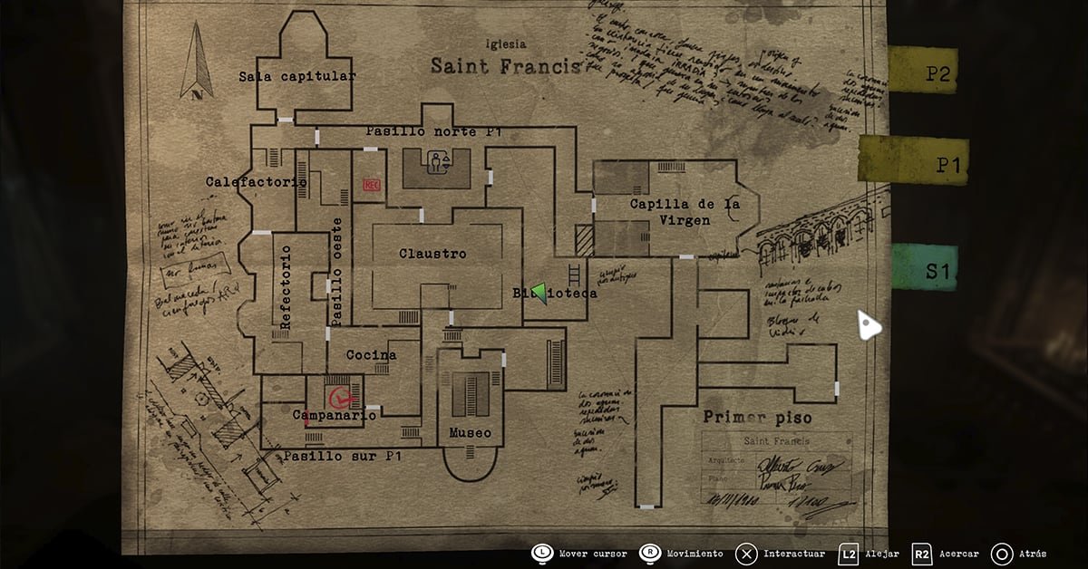 El mapa de Tormented Souls 2 es muy útil para navegar por el escenario