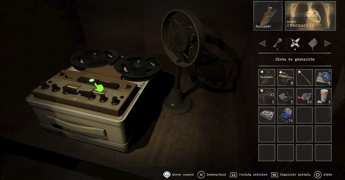 En las habitaciones seguras siempre encontraremos cintas para guardar la partida, pero los recursos aún son limitados